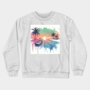 Tropical Seascape Crewneck Sweatshirt